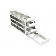 CRYSTAL TECHNOLOGY Slide-Out Freezer Rack for Plastic Hinged Boxes (100 Tube Capacity x 2â€H), 3x4 array 247490